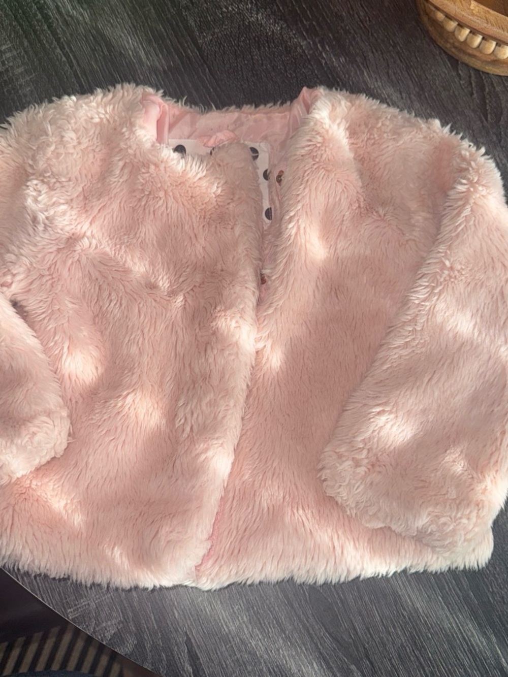 Cherokee Soft Pink Faux Fur Kids Jacket